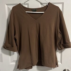Eddie Bauer Brown V-Neck